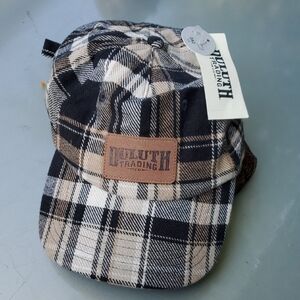 NWT Duluth Trading Flannel Plaid Dad Fit Ball Cap Hat M/L
